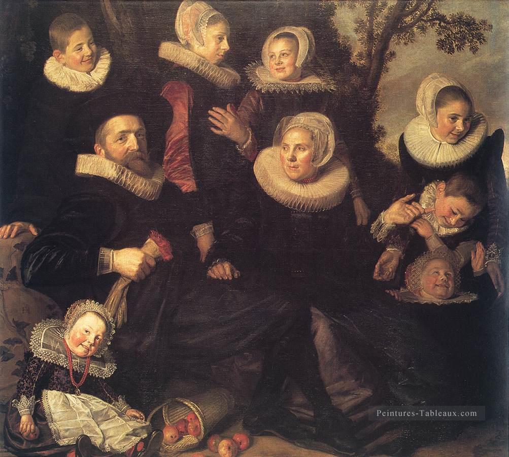 Portrait de famille dans un paysage Siècle d’or néerlandais Frans Hals Peintures à l'huile